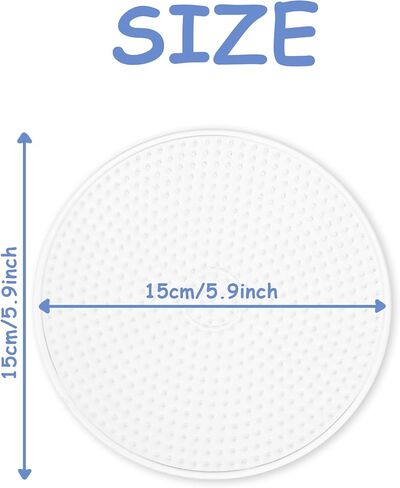 4PCS 5mm Fuse Beads Boards, Large Clear Pegboards Kits, Round Clear Plastic Pegboards for Kids Craft Beads in Saudi Arabia