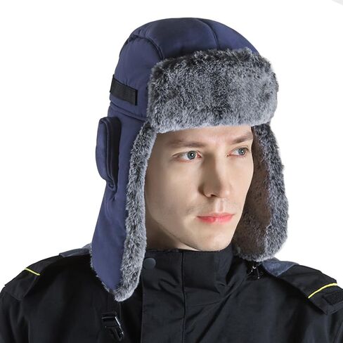 الرجال الصوف الشتاء الدافئة الروسية الأذن اللوحات قبعة المرأة Bomber Ushanka الطيار مقاوم للماء قبعة الصياد تزلج الصيد الشباب تروبر in Saudi Arabia