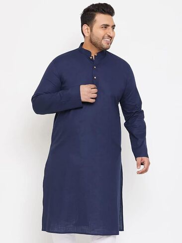 Elina fashion Men's Plus Size Cotton Kurta Pajama (Payjama) Indian Designer Solid Traditional Wear in Kuwait