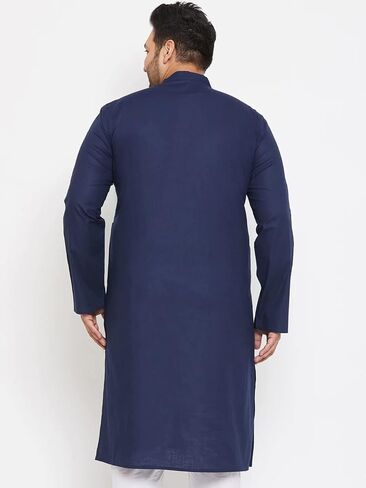 Elina fashion Men's Plus Size Cotton Kurta Pajama (Payjama) Indian Designer Solid Traditional Wear in Kuwait
