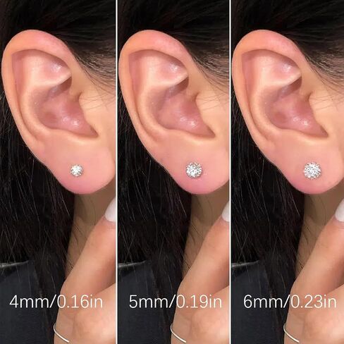 Crystal Ball Stud Earrings for Women Double Ball Earrings Rhinestone Disco Ball Earring Studs Lightweight Cartilage Earrings Sparkly Jewelry for Women Gifts in Saudi Arabia