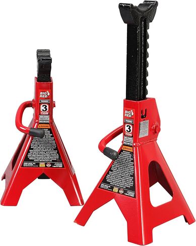 BIG RED Torin Steel Car Jack Stands: 2 Ton (4,000 lb.) Capacity, Red, 1 Pair in Saudi Arabia
