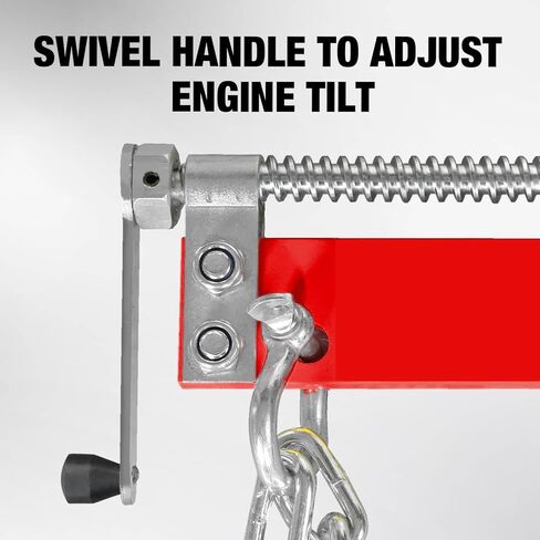 BIG RED AT32100BR-3 Torin Engine Load Leveler, 3/4 Ton (1,500 lb.) Engine Hoist Shop Crane Accessory with Adjustable Handle, Steel 3 Position Engine Leveler, Black in Saudi Arabia