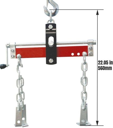 BIG RED AT32100BR-3 Torin Engine Load Leveler, 3/4 Ton (1,500 lb.) Engine Hoist Shop Crane Accessory with Adjustable Handle, Steel 3 Position Engine Leveler, Black in Saudi Arabia