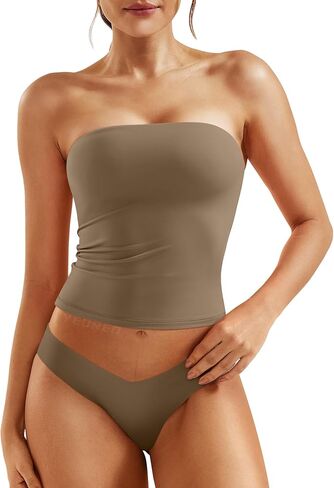 YEOREO Sophie Women Sexy Long Tube Tops Double Lined Basic Y2K Summer Cute Strapless Fitted Bandeau Going Out Crop Top in Saudi Arabia