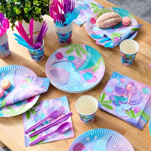 JOYIN 145 Piece Dinosaur Birthday Party Supplies with Trex Banner, 24 Serves dinosaur Disposable Tableware Set with Plates, Cups, Napkins, and Cutlery Sets for Dinosaur Themes Party Kids Years in Kuwait