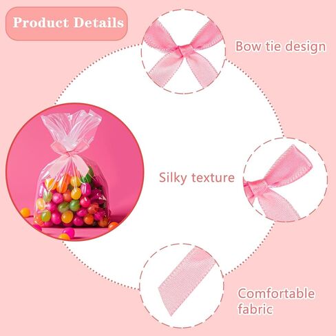 100 قطعة من الأقواس الصغيرة، أقواس سوداء صغيرة يمكنك صنعها بنفسك من قماش الساتان لتغليف الهدايا بشريط صغير القوس مصنوع مسبقًا لحقائب الحلوى وحلوى الكيك وحفلات الزفاف وحفلات الزفاف وديكور عيد الميلاد (أسود) in Kuwait