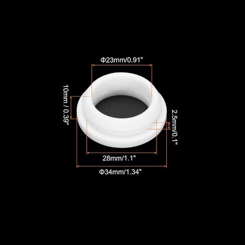 MECCANIXITY 4Pcs Snap Rubber Grommet Hole Plug Mount Dia 18mm ID 14mm H 9mm Narrow Groove Width 2mm Seal Anti-Scratch for Electrical Box Cable Pipes Transparent in Saudi Arabia