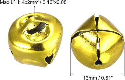 uxcell Jingle Bells, 1/2" 80pcs Carbon Steel Craft Bells for DIY Christmas, Red in Saudi Arabia
