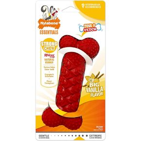 Nylabone dogs 491551 Fun N Fit Rubber Braided Bone, Medium, 1Piece