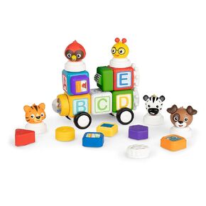 Baby Einstein Connectables 24 Piece STEAM Magnetic Blocks Learning Toys Letters Colors Animals for Baby 6 Months+ Toddler 1 2 3 4 5 Year Old