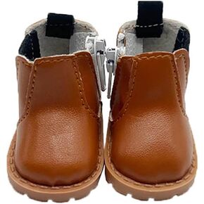 niannyyhouse Leather Shoes Length 5.5cm Suitable for 1/6 BJD 8in 20cm Plush Doll (Black)