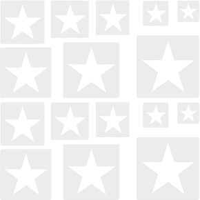 16 PCS Large Heart Stencil Heart Stencils Different Sizes for Painting Template Heart Stencil for Crafts Plastic 5 Point Heart Templates for Fabric Walls Arts Paper Home Decoration