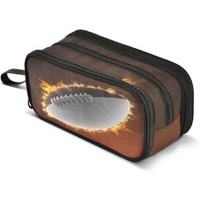 ZAZYXTJ Cow Print Large Capacity Pencil Case 3 Compartment Pen Pouch Storage Canvas Makeup Bag for School Office Teen Girl Boy Men Women