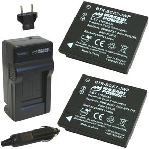 Wasabi Power Battery (2-Pack) and Charger for Panasonic DMW-BCK7, NCA-YN101G, DE-A91, DE-A92 and Panasonic Lumix