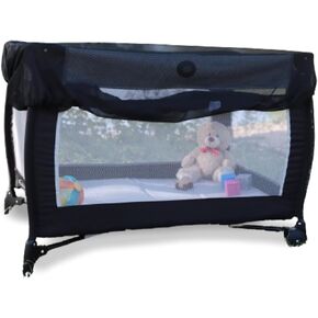 Mommy's Helper Durable Baby Mosquito and Bug Net Cover for Strollers & Joggers, Play Pens, Infant Car Seats, & Bassenets; Brethable Ultrafine Mesh with Elastic (Black)