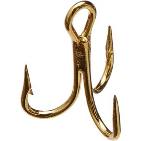 Mustad 3551 Classic Treble Standard Strength Fishing Hooks | Tackle for Fishing Equipment | Comes in Bronz, Nickle, Gold, Blonde Red, Size 14
