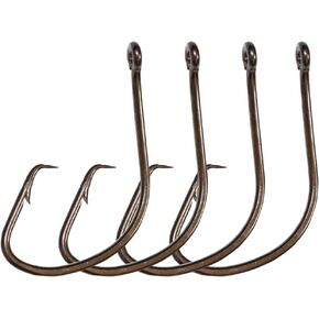 Laxygo 50pcs Circle Hooks Offset Sport Octopus Hooks Fishing Hooks Saltwater Freshwater Size 2#-3/0