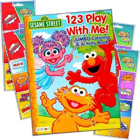 Sesame Street Coloring Book with Stickers
