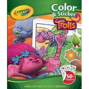 Crayola Color & Sticker, Dreamworks Trolls
