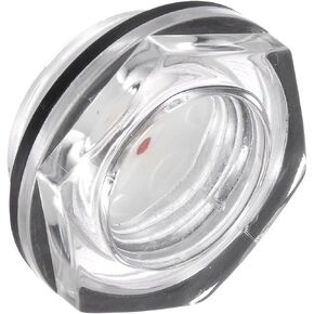Air Compressor Oil Sight Glass, | G1 Male Thread | Hex Head Oil Liquid Level Indicator Glass Window - (Applications: for Gearbox Fittings), 1-Piece