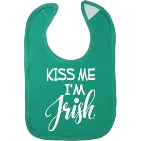 Aiden's Corner Baby Infant Cute Handmade Holiday Baby 1st St Patricks Day Bibs - Boy Girl Green St Paddys Day Bib
