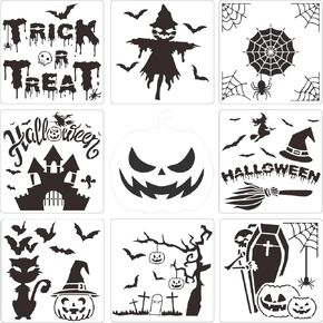 16 Pcs Easter Stencils for Painting 5 Inch, Easter Stencils for Kids, Reusable Bunny Egg Carrot Stencils Templates for Easter Decoration, Easter Party DIY Crafts Scrapbook Making (Easter)