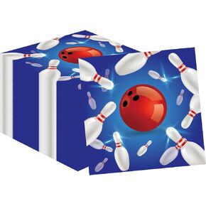 40Pcs Bowling Party Napkins Bowling Theme Party Paper Napkins Disposable Party Napkins Set Bowling Paper Luncheon Napkins Bowling Theme Party Supplies
