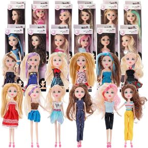 Liberty Imports 12 Pack: American Fashion Beauty Dolls in Individual Boxes - 10" Girls Runway Divas Multipack Toys Bundle Bulk Party Favors Supplies (10") in Kuwait