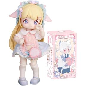CALEMBOU BJD Dolls Blind Box Figure, Kawaii 1/12 Mechanical Jointed Doll Surprise Toys Mystery Box Doll Collectible Action Figure Posable Dress Up Doll for Girls Boys (1 Single Box)
