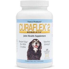 Nutramax Curaflex 2 Joint Health Supplement for Dogs, 120 Chewable Tablets