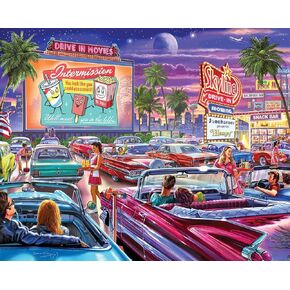 فيلم White Mountain Puzzles Drive-In - أحجية الصور المقطوعة المكونة من 1000 قطعة