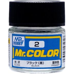 C2 Gloss Black 10ml Bottle, GSI Mr. Color