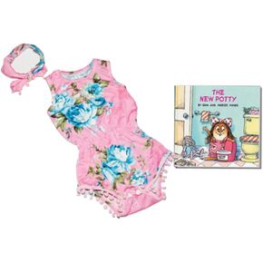 Combo of Book and Baby Girls Cotton Sleeveless Dress Soft, Gentle and Comfortable on Baby's Skin Affordable