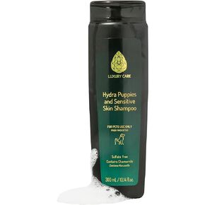 Hydra Luxury Care Puppies and Sensitive-Skin Shampoo, Gentle and Moisturizing Puppy Shampoo with Mint and Chamomile, Dye- and Sulfate-Free, 10.14-Ounce Bottle