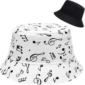 Taidor Print Cotton Bucket Hat Beach Hat Summer Travel Sun Hats Fisherman Cap