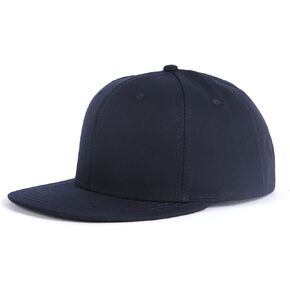 Zylioo XXL Cotton Snapback Hat,Oversize Large Flat Bill Dad Hat,Mid Crown Running Cap for Big Heads 23"-25.5"