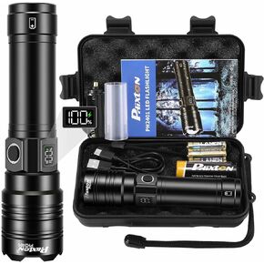 Rechargeable Flashlights High Lumens Long Range, High Concentration Super Bright USB C LED Flashlight Long Lasting, Powerful Multi-Functional Strong Flash Lights 5 Mode, for Emergency Security Camping