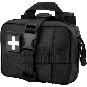 ZZY Tactical EMT Pouch, Upgrade IFAK Tear-Away First Aid Kit Tactical Small Belt First Aid Pouch Molle Medical Pouches for Travel, Outdoor Hiking, Hunting