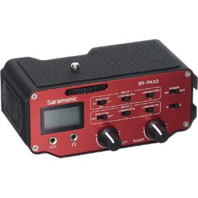 Saramonic SR-PAX2 Audio Adapter for Mirrorless, DSLR & Black Magic Pocket Cameras (Red/Black)