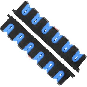 Horizontal Fishing Rod Holders Wall-Mounted – Simple Deluxe Fishing Rod Racks, Great Fishing Pole Holder for Garage, Fishing Pole Holders Up to 6 Rods or Combos in 13.6 Inches, 1 Pair Blue
