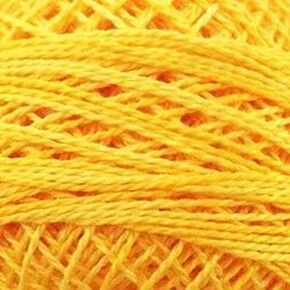 Valdani Perle Cotton Size 8 Embroidery Thread, 72 Yard Ball - o551 Sunshine (variegate)