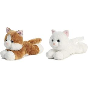 Aurora Bundle of 2 Plush 8.5" Cats - Sugar Too & Sunshine Tabby, Multicolor