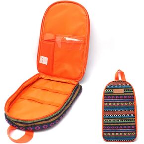 NatSumeBasics Travel Camping Cooking Utensils Organizer Bag Orange Portable Storage Pouch for BBQ Camp Cookware Kitchen Accessories Kit Bag (Only 1pc Orange Bag)