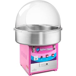 Olde Midway Commercial Quality Cotton Candy Machine with Bubble Shield, SPIN 2000 Electric Candy Floss Maker