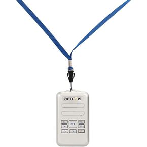 Retevis RT20 Mini Walkies Talkies for Adults 16 Channel Small Two Way Radio Hands Free Lightweight with Lanyard(Silver,1 Pack)