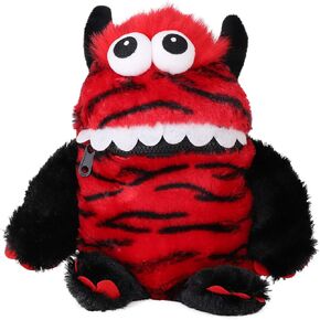Toyland® 9" (23cm) Red & Black Colour Worry Monster Plush Soft Toy - Loves Eating Your Worries…