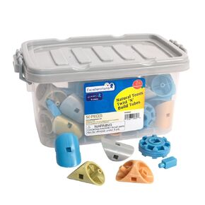Excellerations Natural Tones Twist'N'Build Tubes - 50 Pieces