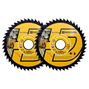 HSS Circular Saw Blade - 5PCS 3-3/8inch/85mm 44T 15/10mm Bore Cutting Discs for Wood, Copper, Aluminum, Plastic and Soft Metal