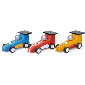 mentari Colored Racing Cars with Pull-Back Mechanism for Thrilling Races, Set of 3, Imaginative Play, Interactive Toys